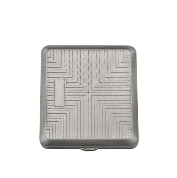 Smoking Pipes Creative flip cover cigarette box with exquisite carving and printing, metal leather rope, bronze men's cigarette box