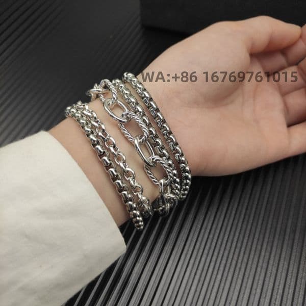 2026 New DY Bracelet Men and Women Fashionable Simple Temperament Couple Bracelet Daily Wear Beaded Bracelet Men and Women Can Wear SL03