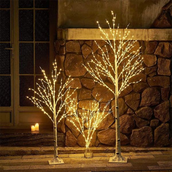 New LED Birch Tree With Glowing Branch, Christmas Tree, Night Light, DIY Decoration,