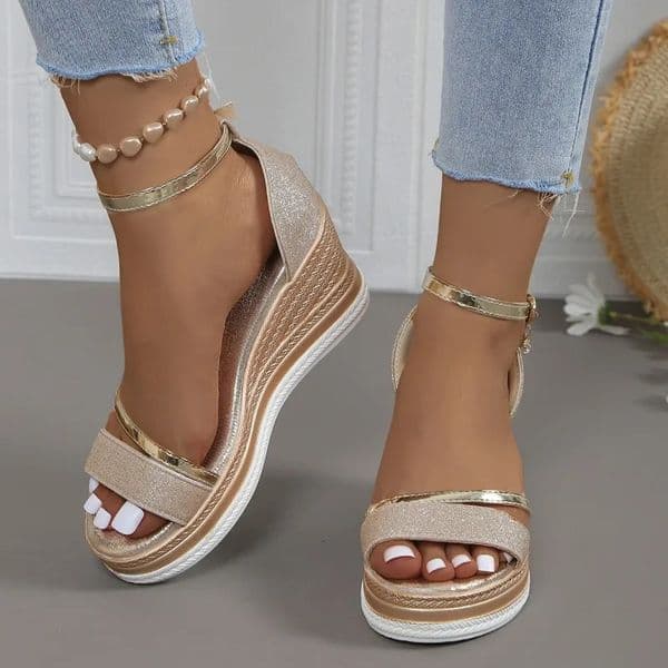 Summer Women Wedges Sandals Fashion Solid Color Shoes for Women High Heels Platform ner Sandals Zapatos De Mujer 260421
