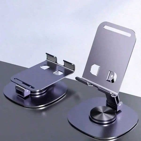 Folding Metal Rotating 360-Degree Mobile Phone Tablet Holder Multi-Angle Portable Folding Desktop Aluminum Alloy Bracket H260421