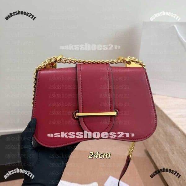 Luxury Flap Shoulder Sidonie Chain Purse Hobo Underarm Real Leather Designer Bag Womens Totes Classic Woman Bags 24cm #asksshoes211