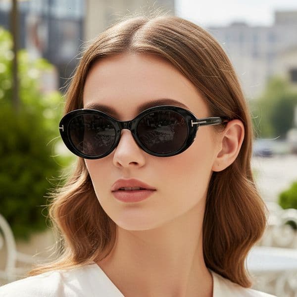 New Fashionable T-shaped Oval Simple Casual Summer Protection Sunglasses Personalized Sun Glasses