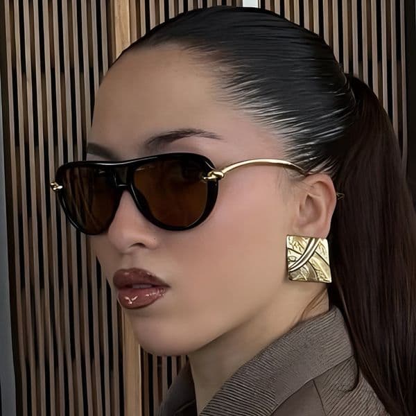 New Fashion Knot Double Bridge Ins Summer Outdoor Personality Sunglasses