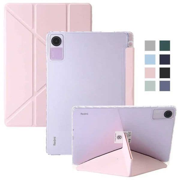 For Redmi Pad SE Case 11 Smart Folio PU Leather Acrylic Hard Back Stand Cover For Redmi Pad SE Case with Pencil Holder H260421