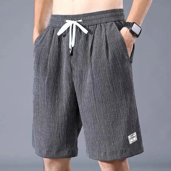 Lce Silk Shorts Mens Thin Sports Cropped Pants Loose Straight Leg Cool Breathable Fashion Trend Casual XL-XXXL 260421