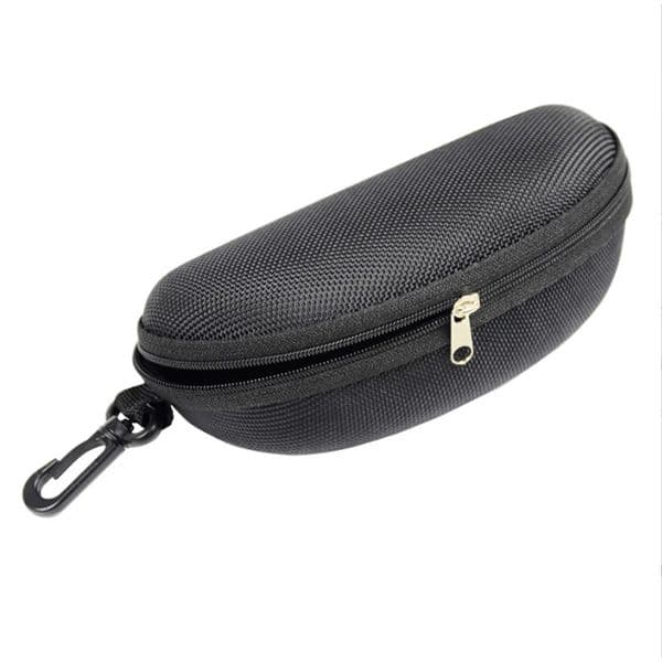 Black Hard Shell Elegant Polyester Glasses Case With Zipper And Hook Universal MenS Fashionable Acces 260420