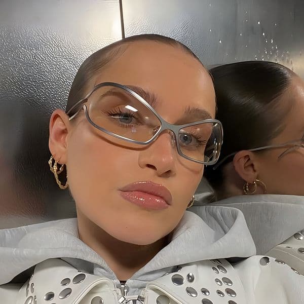 Lisa Same Personality Metal Hip Hop Trend Y2K Hot Girl Style High-end Sunglasses