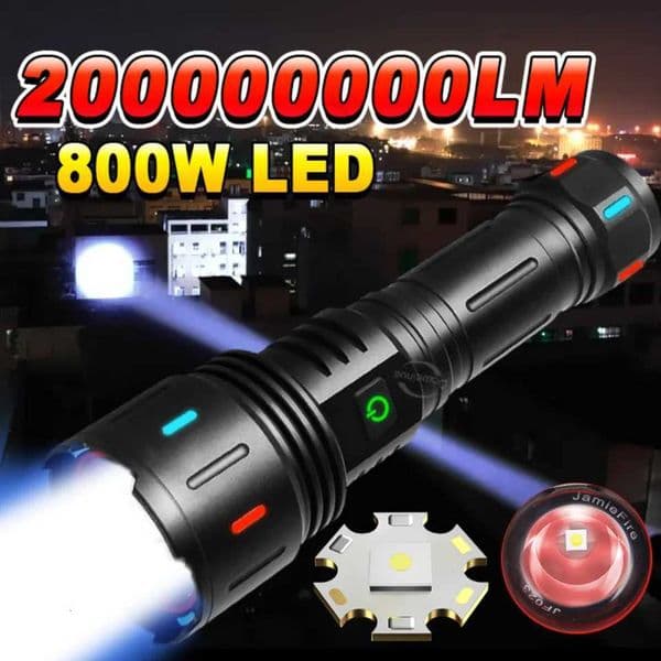 200000000 Most Powerful d Flashlight Rechargeab 800W D Flashlights High Power Zoom Torch Long Range 5000m Tactical LantrenT260421