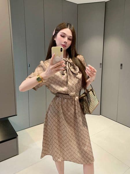 dresses for woman Luxury womens designer clothing letter print summer shirt dress vintage Floral Fashion Midi Casual elegant Dress