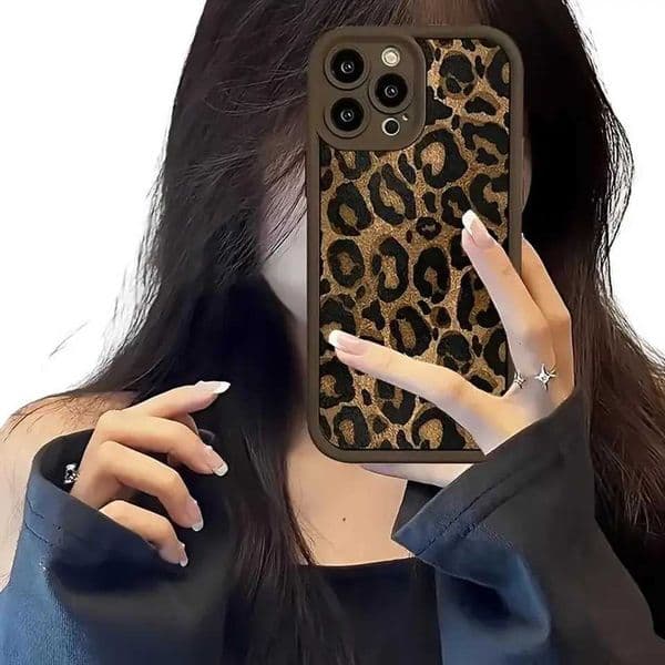 Stylish Leopard Print Phone Case Retro Aesthetic Shockproof Cover For iPhone 17 14 15 16 Pro Max 11 12 13 Soft Thicke Cover H260421