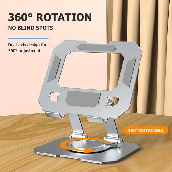 360 Rotatable Tablet Stand Adjustable Foldable Desktop Stand Holder For iPad Air 13 Samsung Tab Lazy Folding Metal Tablet Stand H260421