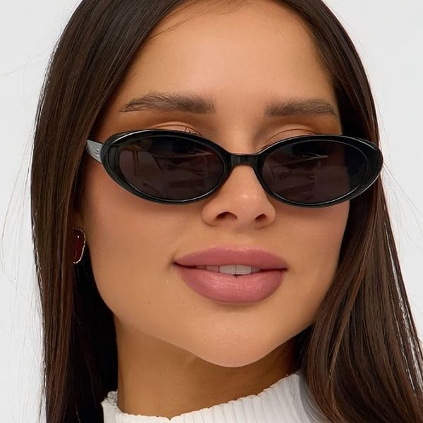 Vintage Oval Small Frame Fashion Sunscreen Trendy Personality Summer Outdoor Sunglasses