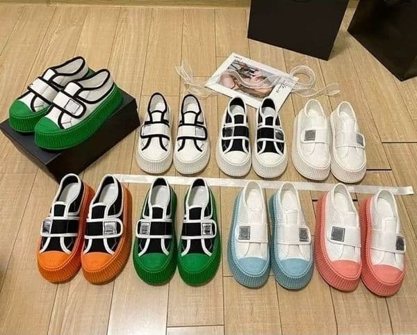 CC Designer Shoes Luxury Style Women's Platform Lace-Up Sneakers - Black White Velcro Strap Casual Shoes, Thick Sole Wedge Fashion Trainers Girlfriend Daughter Gift