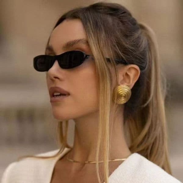 Designer fashion luxury sunglasses classical style Personalized Trendy Must-Have circle travel ins party facial slimming temperament women