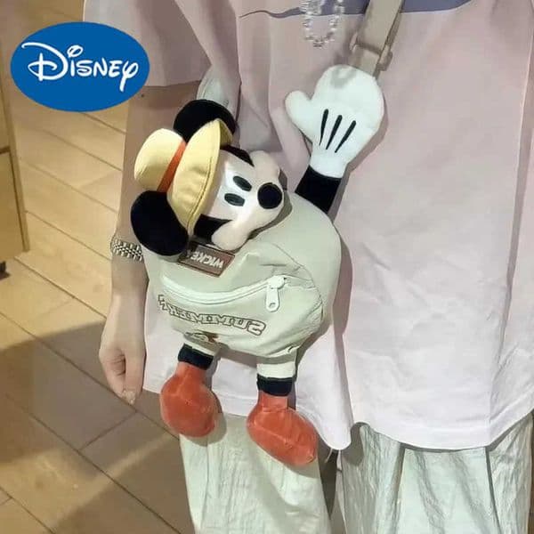 Disney Kawaii Mickey Shoulder Bag Cartoon Fashion Personality Creative Outing Travel Crossbody Bag Anime Dolls Bag Girls Gifts H260421