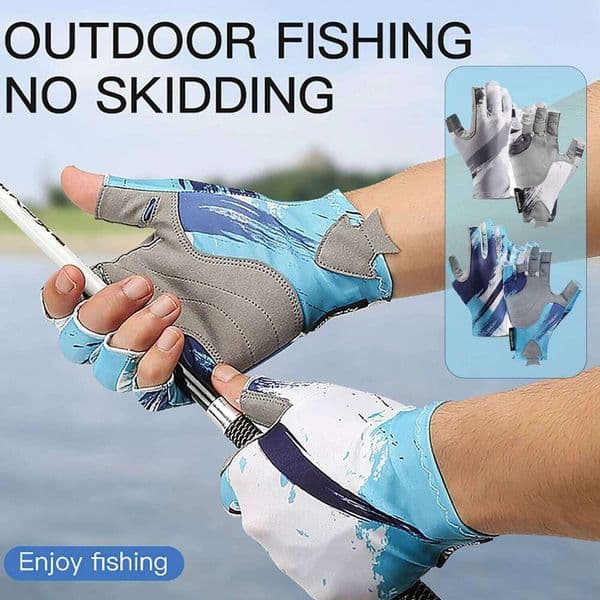 Men, Anti Slip Leather Gloves, Warm PU for Fishing Cycling, Outdoor Sport, Gym Gloves S260420