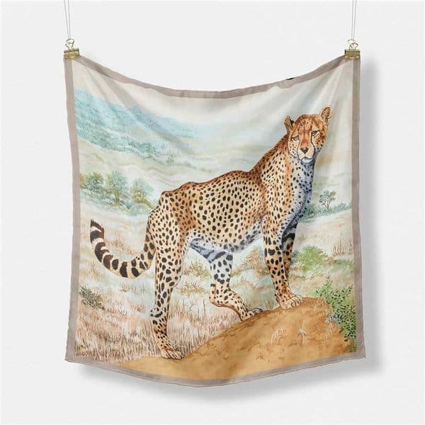 53cm Women Scarf Design Luxury Brand Grassland Leopard Silk Scarf Fashion Hijab Hair Square Scarf Neckerchief For Ladies L260523