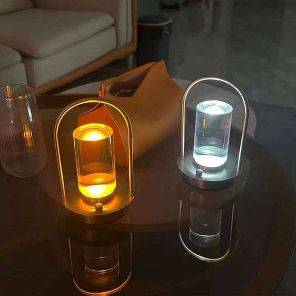 Retro handheld touch three color table lamp home decoration lighting, used for bedroom and study lighting
