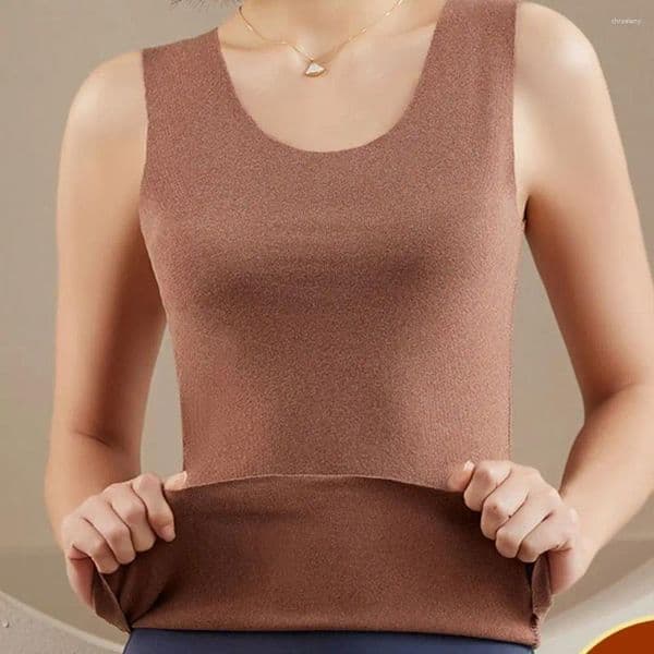 Camisoles & Tanks Accessories Inside Clothes Antistatic Women Vest Fleece Korean Style Bottoming Shirt Self Heating Undershirts