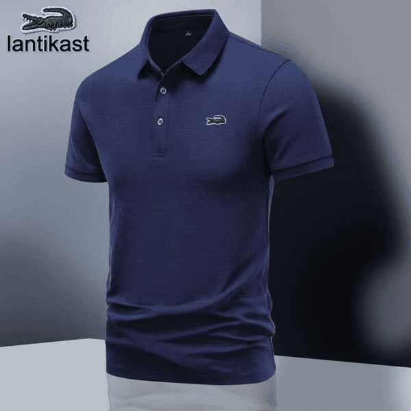 Noble designer hoodie Crocodile LANTI KAST Summer New Short Sleeve Polo Sport Shirt Sports Casual Breathable Turn-down Collar Fashion T-shirts Men's Trendy Clothing