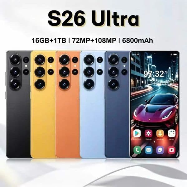 S26 Ultra 5G Phone 16GB+1TB Unlocked Smartphone 512GB USB-C Face ID 6.9 full screen HD+Android operating system phone custom packaging box