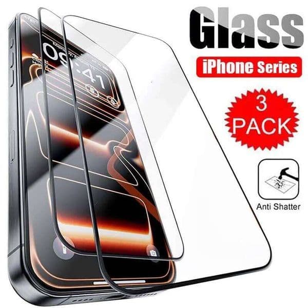 3 Pcs Tempered For iPhone 17 Air 16 15 14 13 12 11 Pro Max Plus Mini Screen Protector Full Protective Glass 26L0422