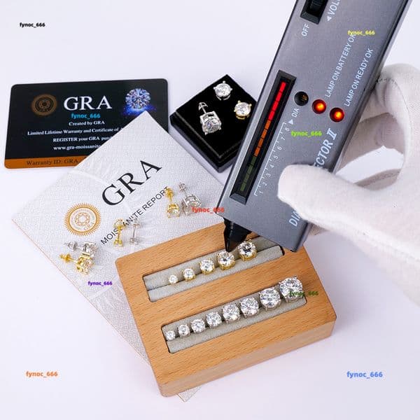 Factory Price 925 Sterling Silver Mens Womens Moissanite Stud Earrings VVS Diamond Cut with GRA Certificate Elegant Jewelry
