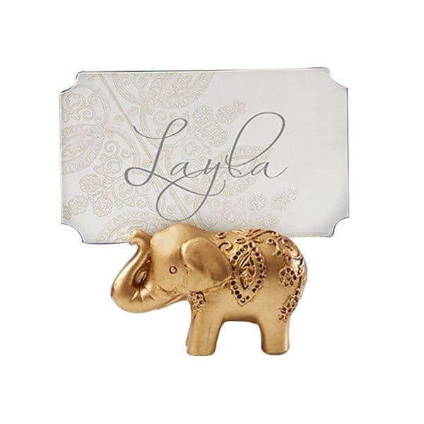 Wedding Favor Party Favors Lucky Golden Elephant Place Name Card Holder Table Decoration TAX FREE