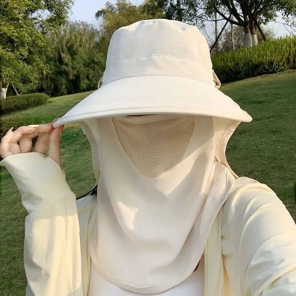 Caps Mask Set Sunscreen Sun Hat Protection Neck Flap Bucket Wide Brim Fisherman Fishing 260421