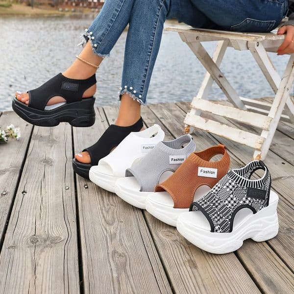 Summer Elegant and Sexy Wedge Thick Soled Sandals Fashionable Selling Comfortable Plus Size Beach Womens Shoes 260421