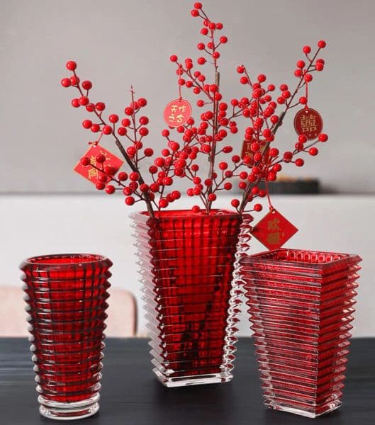23cm Fashion Luxury Glass Vase Table Decoration Home Living room Exquisite Flower Container High Quality Crystal Art Office Desk Ornaments Crafts