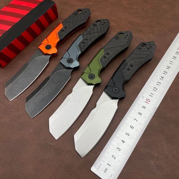 KS 7850 Outdoor Pocketknife Blackwash CPM154 Blade Hunting Folding Knife Combat Survival Tools Hard Cutting Tools EDC Men's Gift thumbnail 2