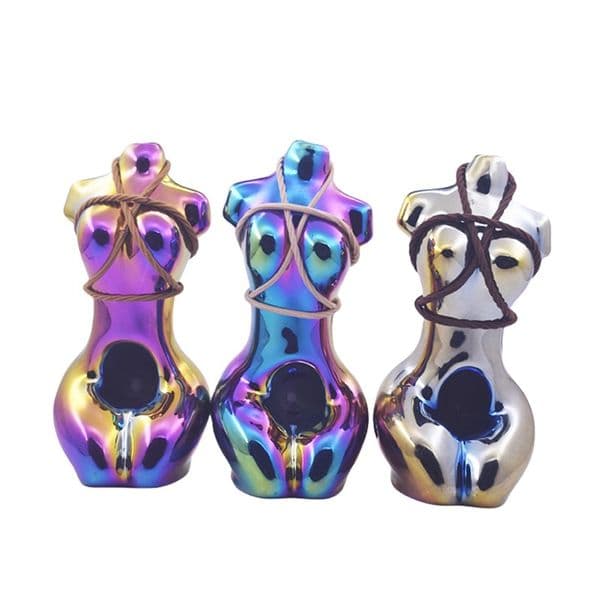 Wholesale Creative Colorful Glass Hand Pipe High Quality Thick heady Spoon Pipes Dry Herb Tobacco Handpipe for smoking dry herb
