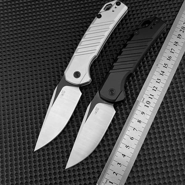 New KS 7305 Outdoor Pocket Folding Knife D2 Steel Blade Aluminum Handle Everyday Carry Camping Hiking Cutting EDC Tools Men's Gift