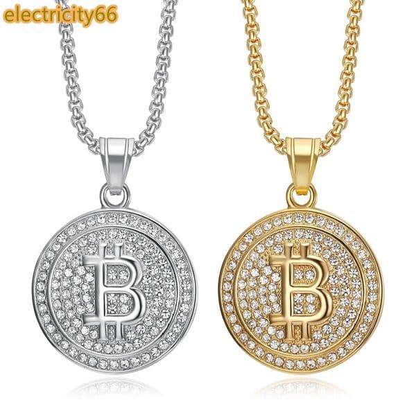 Hiphop Coin Moissanite Water Proof Luxury Stainless Steel Fine Jewelry 18K Gold Plated Necklace for 2024 Woman Men Wholesale