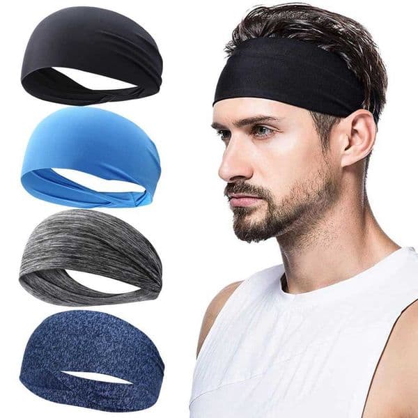 Sports Headband Running Cycling Yoga Gym Tennis Fitness Sweatband Elastic Absorbent Sweat Hair Accessories Sport Sweat Headband S260420