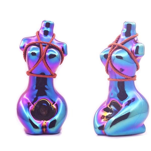 Wholesale Portable Creative Colorful Glass Hand Pipe High Quality Thick heady Spoon Pipes Dry Herb Tobacco Handpipe for smoking dry herb