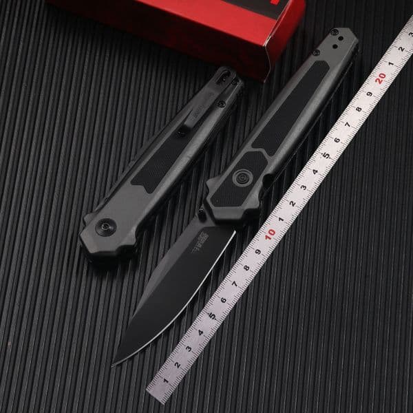 KS-7951 Outdoor Folding Knife 8Cr13Mov Black cleaning blade Portable Camping Survival Pocket Knife thumbnail 2