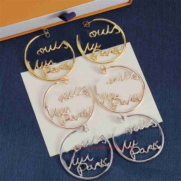 Louise lousi lvness lvs earring Designer Hoop Earrings Luxury Classic Letter Stud Gold Silver Charm Pendant Chain Necklace for Women Men Wedding Party Fashion Jewel