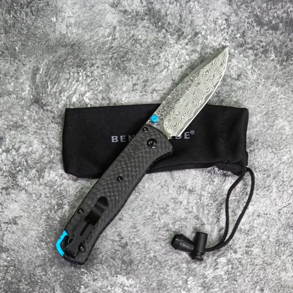 BM 533/535 Folding Knife S90V Blade Carbon Fiber Handles Sharp Field Hunting Knife Survival Tactical Tool with Pocket Clip thumbnail 2