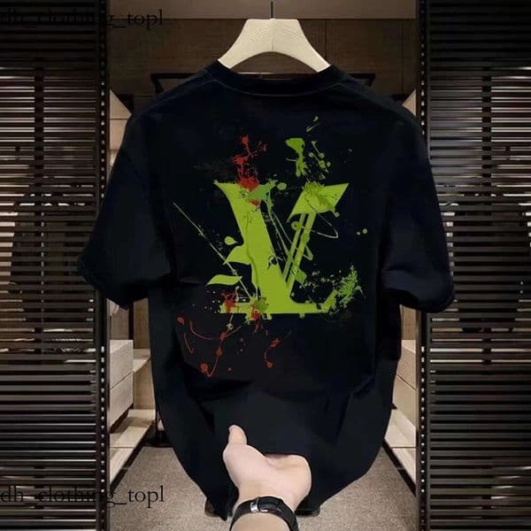 lv hoodie Men's T Shirts Clothing Punk Hip Hop Graphic Print Oversized Women Round Neck Cotton Short Sleeve Tops fashionable high quality lvs hoodie 783