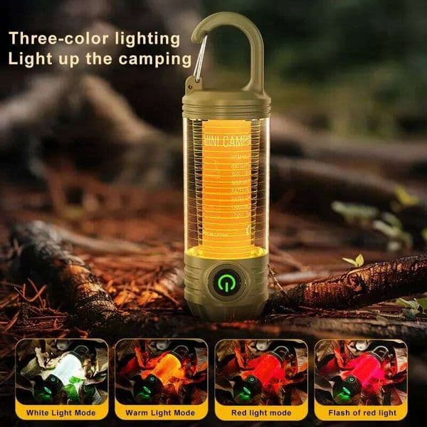 Multi Functional Outdoor Portable Strong Flashlight Charging Mini Retro Camping Atmosphere Light