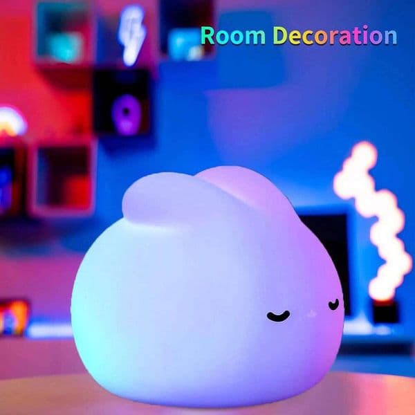 Silicone Dream Rabbit LED Touch Sensor Lamp Timing Desktop Decoration Children's Night Light Gift