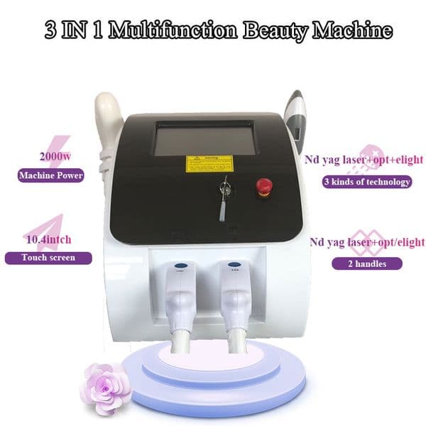 IPL laser skin care machine q switch ruby yag pigments removal opt hair depilation painless elight portable acne spot remover device 3 in 1