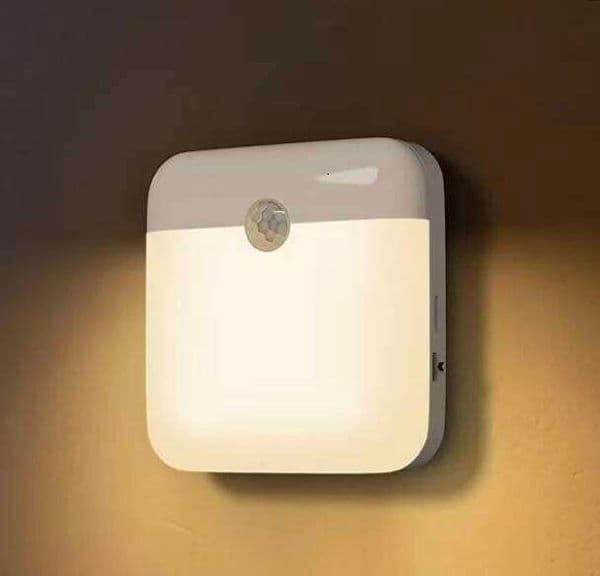 Motion Sensor Led Light Usb Charging Square Lamp for Bedroom Kitchen Stair Hallway Wardrobe Cupboard Lighting