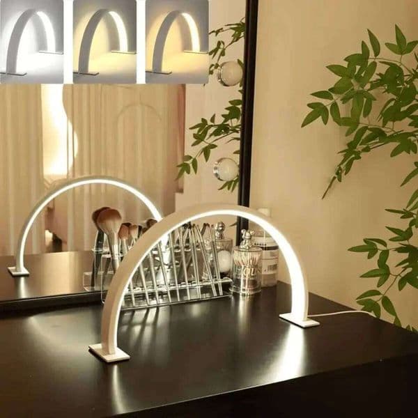 Multi functional LED light - USB half moon design, convenient desktop use, perfect for nail art, eyelash extension, and