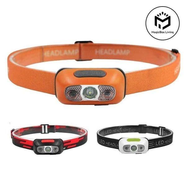 500 Lumen USB Rechargeable Headlamps Motion Bright LED Running Fishing Headlamp Waterproof Headlight with Infrared Sensor