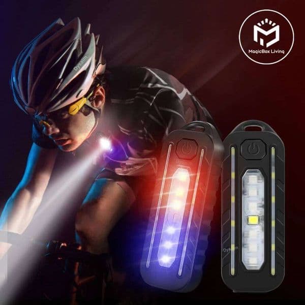 Keychain for Police USB Recharge LED Flashlight Shoulder Clip Lights Warning Flashing Outdoor Work Light Lamp