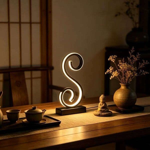 Square base desktop desk lamp with LED creative three-color lighting and USB plug-in